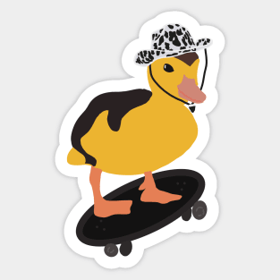 Skater duck Sticker